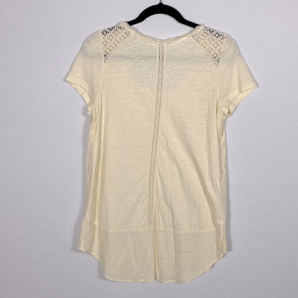 Anthropologie Elegant Cream Lace Women's Tunic Top size large - Picture 9 of 14